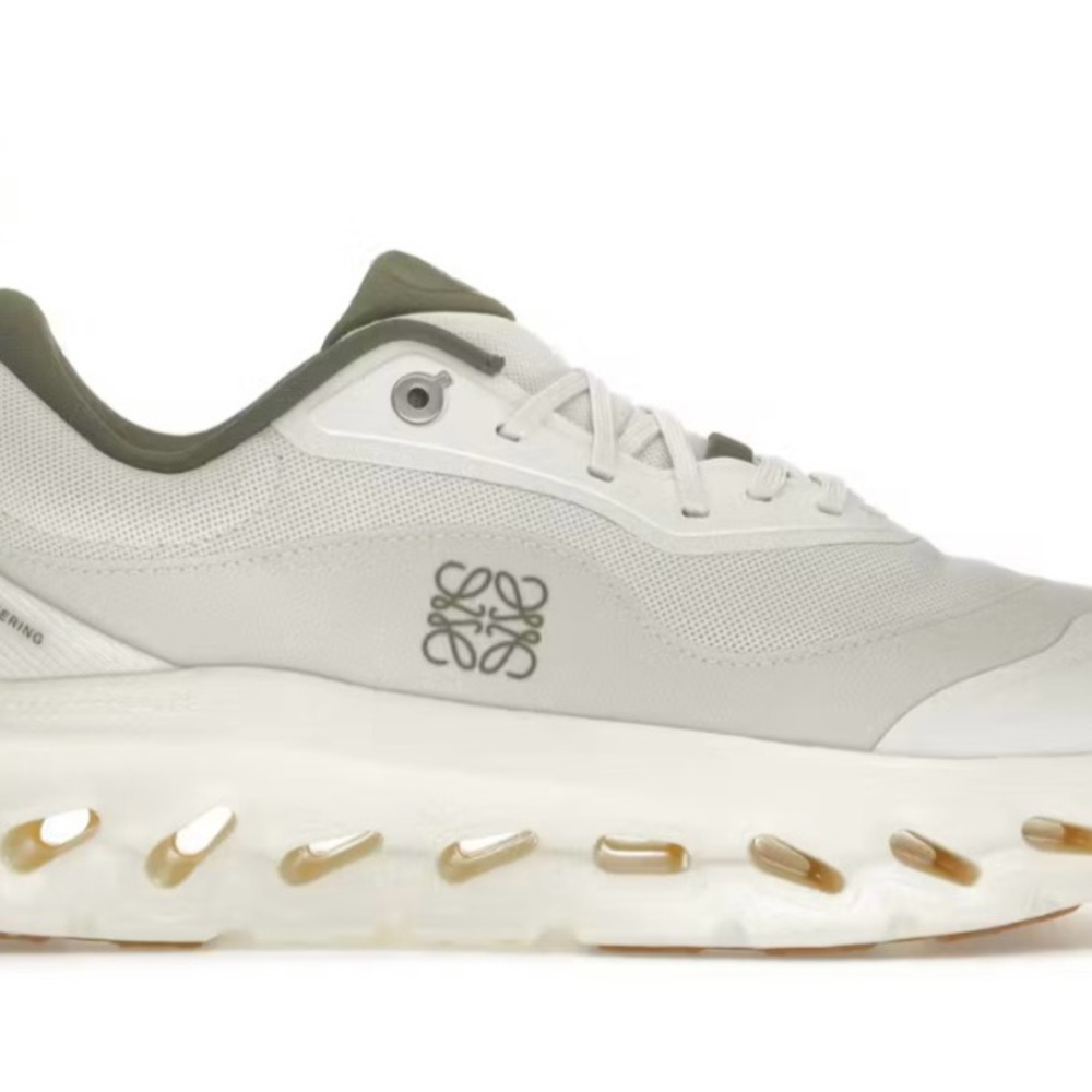 Loewe Cream and Olive Sneakers